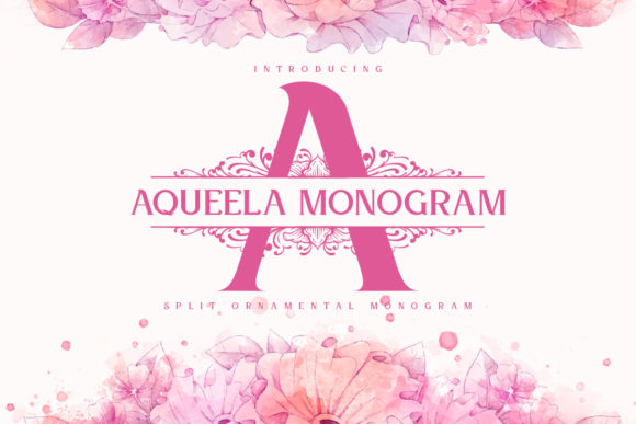 Aqueela Monogram: Elevating Creativity with a Unique Display Font