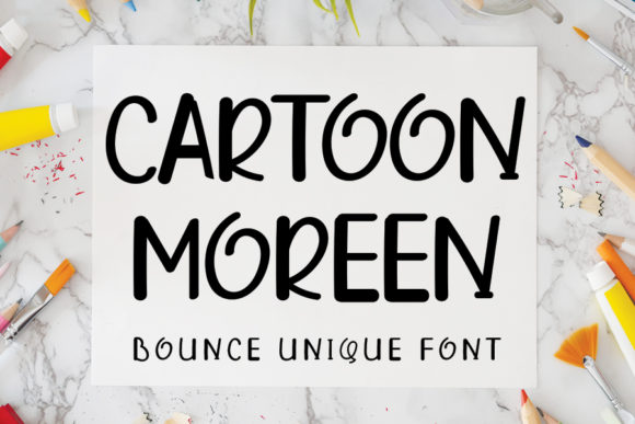 Cartoon Moreen: A Joyful Display Font for Creative Projects