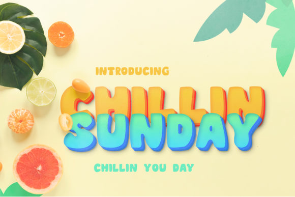 Chillin Sunday: A Bold and Colorful Display Font for Creative Expression