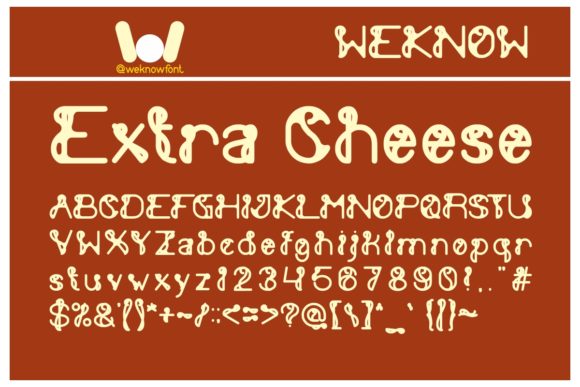 Extra Cheese Font: A Playful Touch for Your Designs