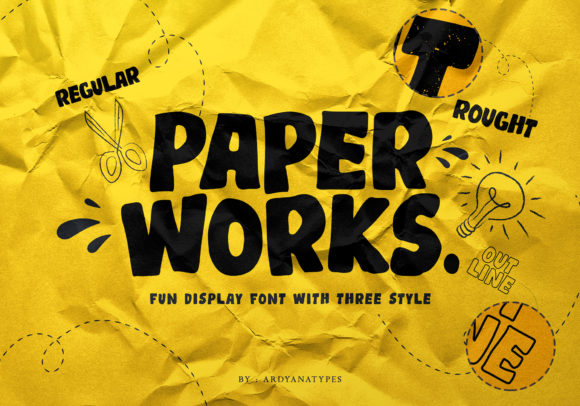 Paper Works: A Bold and Authentic Display Font for Creative Expression